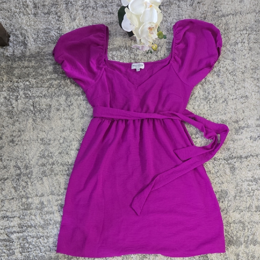 Rolla Coster Purple Puff Sleeve Dress